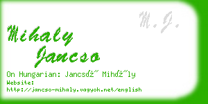 mihaly jancso business card